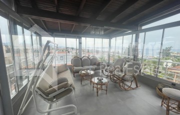 3+1 FURNISHED FLAT FOR SALE WITH FULL SEA VIEW...