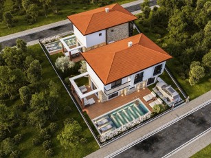 4+1 Villa with Pool and Large Garden - 700 Meters to the Sea in Güzelçamlı