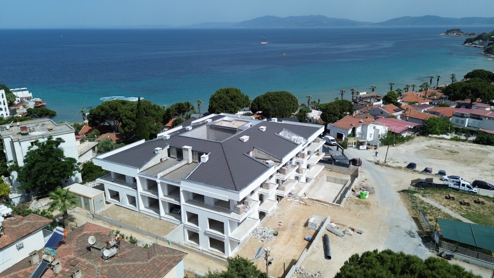 1+1 Luxusapartment mit Aussicht, 75 Meter vom Strand entfernt