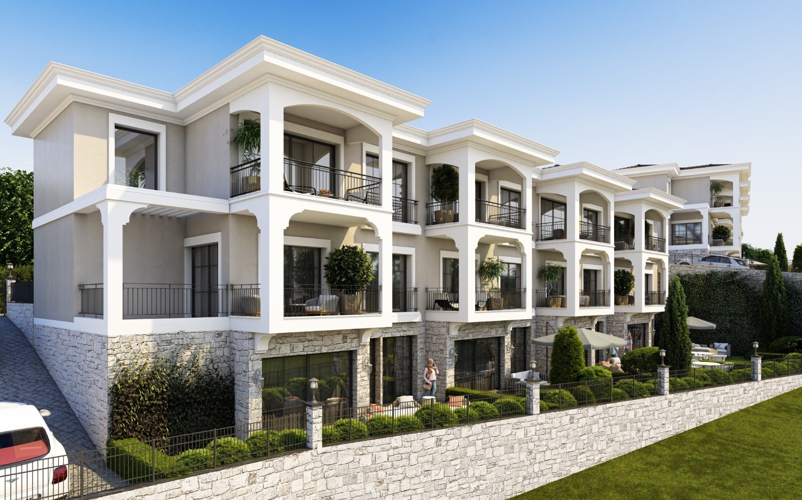 1+1- und 2+1-Garten-Duplex-Projekt in Ladies' Sea